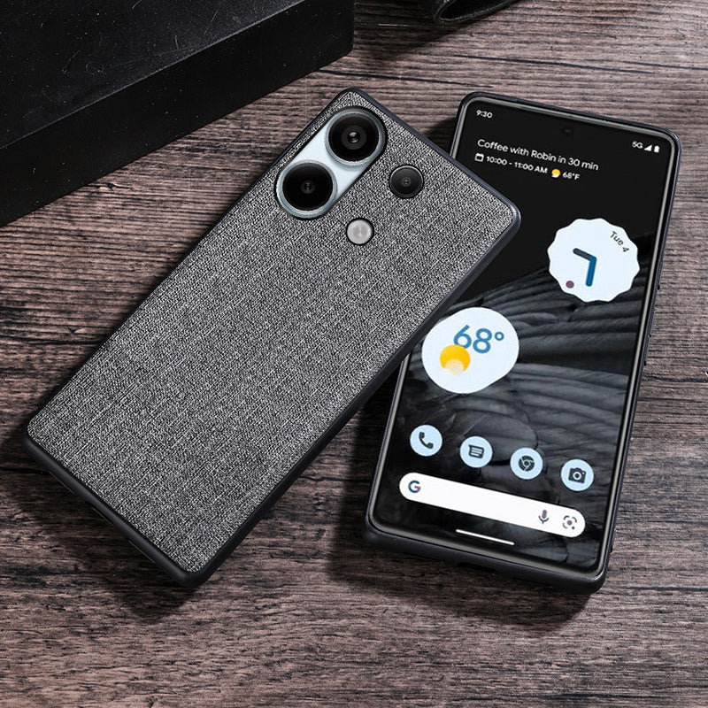 For Xiaomi Redmi Note 13 4G Case Cloth Texture Hard PC Protective Phone Cover For Xiaomi Redmi Note 13 4G Case Cloth Texture Hard PC Protective Phone Cover